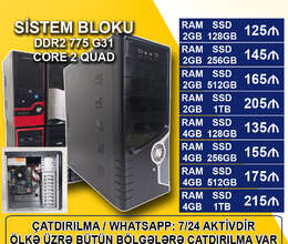 Sistem Bloku G31/Core 2 Quad/2-4GB Ram/SSD