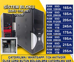 Sistem Bloku DDR3 1155 H61/G2030/4-8GB Ram/SSD