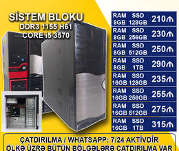 Sistem Bloku DDR3 1155 H61/Core i5 3570/8-16GB Ram/SSD