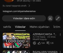 YouTube Kanalı 59k