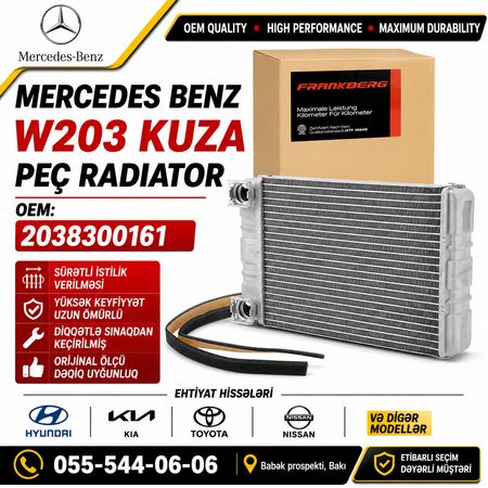 Mercedes W203 Peç Radiatoru (2038300161) - Qiyməti Və Satışı – Ehtiyat hissələri – ucuztap.az