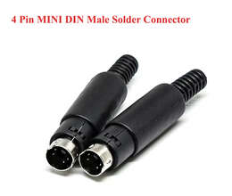 4 Pin MINI DIN Male Solder Connector