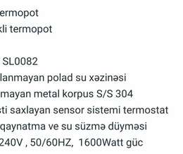 Termopot çaydan elektrikli Silver 