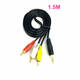 Stereo AUX AV Kabel – 3.5mm Jack-dan 3 RCA-ya (1.5m)