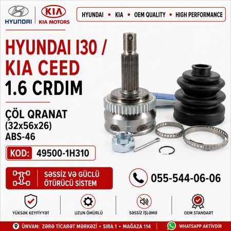 Hyundai I30 Kia Ceed 1.6 CRDi Çöl Qranat 49500-1H310 | Hyundai Kia Ehtiyat Hisseleri – Ehtiyat hissələri – ucuztap.az
