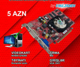 Videokart Nvidia GF6200 128MB 128bit 600Mhz MSİ