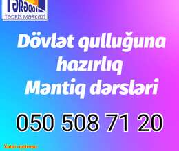Dövlət qulluğuna hazırlıq, məntiq dərsləri 