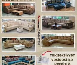 Künc divanlar KREDİTLƏ | Tək şəxsiyyət vəsiqəsi ilə