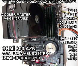 Ana Plata DDR3 LGA 1150 Asus Z97-Pro 32GB Ram Bundle