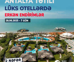 Lüks Oteldə 2 Nəfərlik Antalya Turu