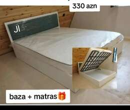 Taxt ikinəfərlik yataq 
