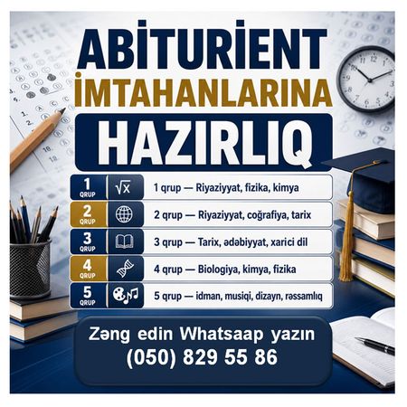 Abiturient, Buraxılış Imtahanına Hazırlıq AZ-Rus Sektor – Hazırlıq kursları – ucuztap.az