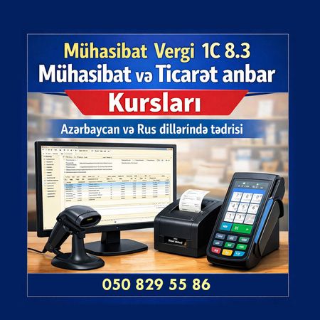 Mühasibatlıq Vergi Və 1C Programını Praktik Öyrən – Hazırlıq kursları – ucuztap.az