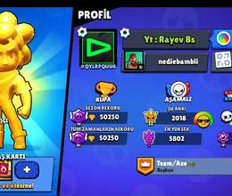 Brawl stars hesap 50k 