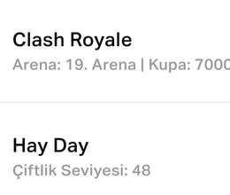 Supercell İd Satılır HayDay + Clash Royale 