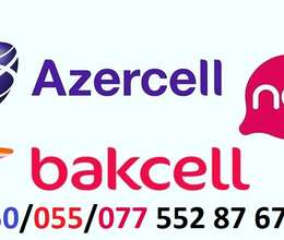 Qoşa nömrə Azercell Bakcell Nar (050) /(055)/ (077)  552-87-67