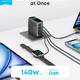 Anker displeyli 140W GaN 4 portlu Noutbuk adapter
