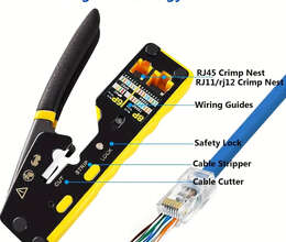Professional RJ45 Ethernet Crimping Tool