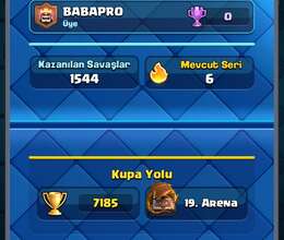 Clash Royal hesabı satılır 7000 kupa