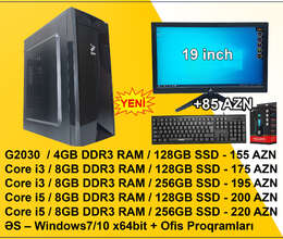 Ofis üçün Kompüterlər Sarko G2030 / CORE i3 / CORE i5
