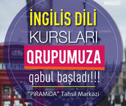 İngilis dili kursu qruplara qəbul başlayır