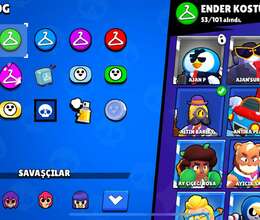 Brawl stars Hesabı 22 k 68 karakter