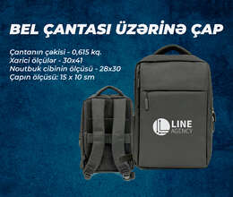 Bel çantası + üzərində çap