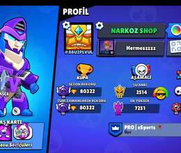 Bravl stars hesab 80000 kupa