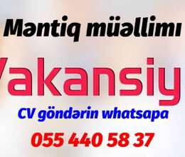 Vakansiya kursa məntiq müəllimləri əməkdaşlığa dəvət olunur 