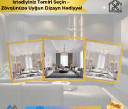 Zəmanətli və güvənli Mənzil təmiri – dizayn hədiyyə