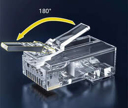 100 Ədəd RJ45 Cat6 Keçidli Konnektor – Şəbəkə avadanlıqları – ucuztap.az