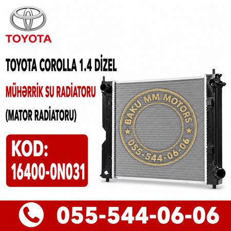 Toyota Corolla 1.4 Su Radiatoru 164000N031 | Toyota Ehtiyat Hisseleri – Bakı – ucuztap.az