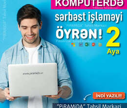 Ofis proqramları üzrə kompüter kursları fərdi dərslər