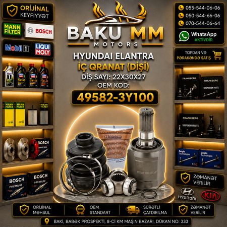 Hyundai Elantra İç Qranat (22x30x27) - Yeni / 49582-3Y100 – Ehtiyat hissələri – ucuztap.az