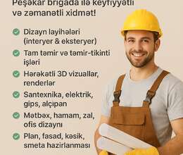 Təmir, tikinti, dizayn xidmətləri
