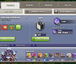 Clash of clans hesabı satılır 