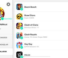 Hay day , Clash of Clans , brawl stars 3 bir mailde satilir