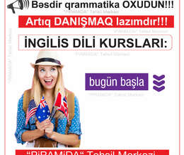 İngilis dili kursları 0-dan mükəmməl səviyyəyə qədər