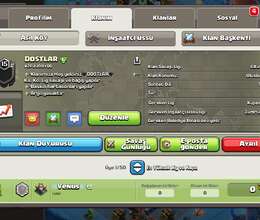 Clash of clans hesab ve klan