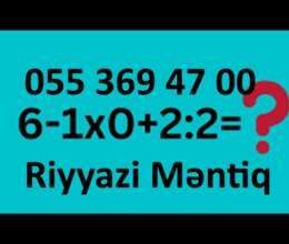 Riyyaziyat + Məntiq Hazırlığı.