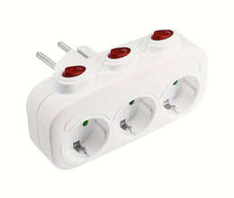 3 X Switchable Sockets with Individual On/Off Switch