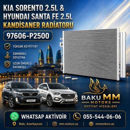 Kia Sorento 2021-2023 Kondisioner Radiatoru OEM 97606-P2500 | Baku MM Motors – Bakı – ucuztap.az