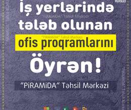 Ofis proqramları üzrə kompüter kursları fərdi dərslər