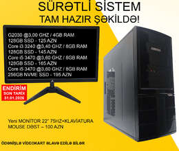 Masaüstü Kompüterlər G2030 / CORE i3 / CORE i5