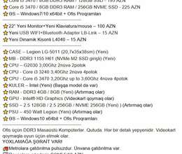 Masaüstü Kompüterlər Legion LG-5015 G2030 / CORE i3 / CORE i5