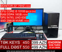 Masaüstü Kompüter DDR4 B460 1200 Lenovo Core i3 10100