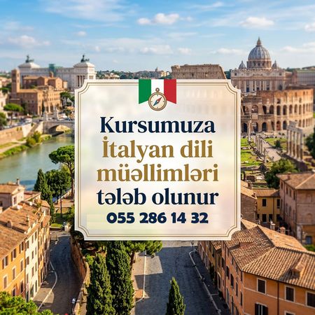 İtalyan Dili Müəllimləri Tələb Olunur – Təhsil və elm – ucuztap.az