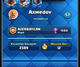 Clash Royale 8 illik hesab 58 lvl kupa 10500