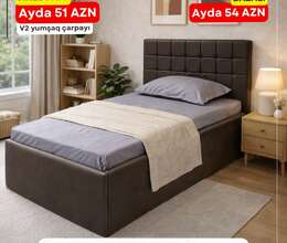 Təkadamlıq yumşaq bazalı çarpayılar Kreditlə