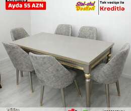 Avanqard Masa və oturacaq dəsti tək şəxsiyyət vəsiqəsi ilə Kreditlə
